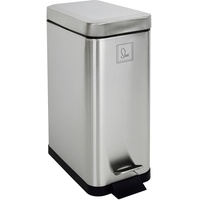Svita STM10 Mülleimer Treteimer 10l inkl. Inneneimer Softclose-Deckel Silber