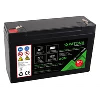 PATONA Premium AGM Blei Akku 6V 12Ah 20HR 1800