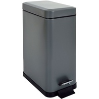 Svita STM10 Mülleimer Treteimer 10l inkl. Inneneimer Softclose-Deckel Grau