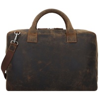 Plevier Retro Adler Aktentasche Leder 42 cm Laptopfach braun