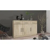 Küchen-Preisbombe Kommode PARIS 3F-3S Wohnwand Wohnzimmer Anbauwand Sonoma Eiche