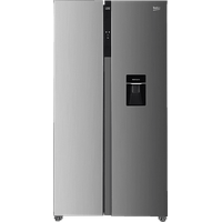 Beko GNO5322WDXPN Side-by-Side (E, 1770 cm hoch, Edelstahl-look)