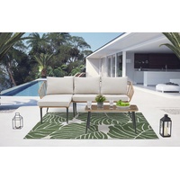 Happy Home Eck-Loungeset 8tlg. helles Rattan mit Sitzkissen in