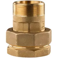 Tradecom Messing Gewinde-fitting Verschraubung gerade flachdichtend 2"ig - 2''ag