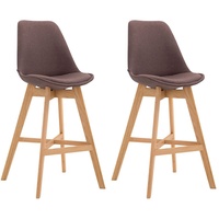 CLP 2er Set Barhocker Cannes Stoff-Bezug I Thekenhocker mit