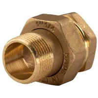 Tradecom Messing Gewinde-Fitting Verschraubung gerade flachdichtend 1"IG - 1"AG