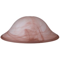 H4L Alabasterglas braun gewischt Ø 405mm Lampenglas Ersatzglas Glasschirm