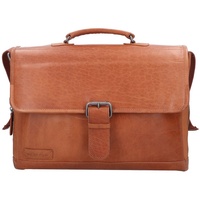 Plevier Quartz Aktentasche Leder 41 cm Laptopfach braun
