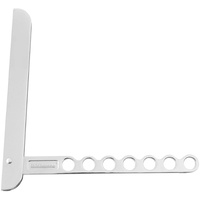 Fackelmann Klapphaken TECNO, klappbarer Kleiderhaken, Kleiderlüfter aus Aluminium (Farbe:
