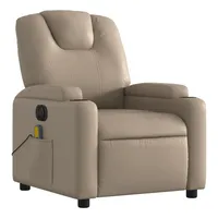 VidaXL Massagesessel Elektrisch Cappuccino-Braun Kunstleder