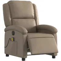 VidaXL Massagesessel Elektrisch Cappuccino-Braun Kunstleder