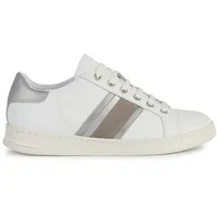 GEOX Damen D Jaysen E Sneaker, White/Silver, 36 EU