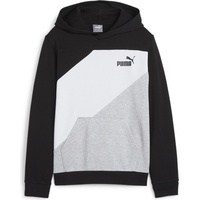 Puma Kinder Kapuzensweat POWER Colorblock Hood, PUMA BLACK, 176