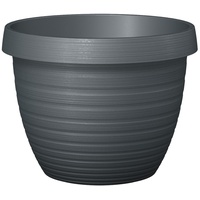 Scheurich Country Star, Pflanzgefäß aus Kunststoff, Metallic Grey, 25