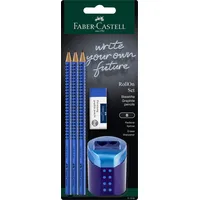 Faber-Castell Grip 2001 Bleistift-Set B blau, 1 Set