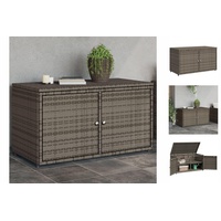 VidaXL Gartenschrank Grau 110x55x60,5 cm Poly Rattan