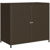 VidaXL Gartenschrank Braun 83x45x76 cm Poly Rattan