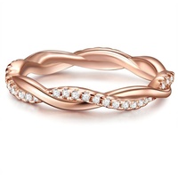 Trilani Ring Sterling Silber Zirkonia in Roségold 47 Damen