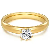 Trilani Ring Sterling Silber Zirkonia in Gelbgold 55 Damen