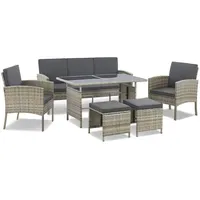 Juskys Turin Set 6-tlg. Grau Meliert