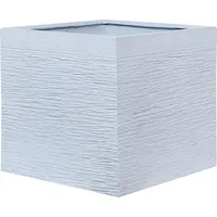 Beliani Blumentopf Weiß 50 x 50 x 46 cm