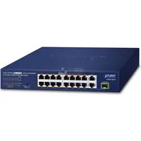 Planet 16-Port 10/100TX 802.3at PoE (18 Ports), Netzwerk Switch,
