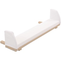 Babybay Verlängerungsseite beige lackiert inkl. Matratzenergänzung weiß passend für