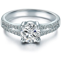Trilani Ring aus Sterling Silber in mit Zirkonia 55