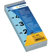 Herma Nummernblock 1-500 blau selbstklebend, 28 x 56 mm