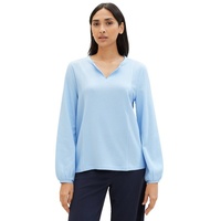 Tom Tailor Vertical Stripe Bluse Blue White Thin Stripe