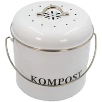 Intirilife Komposteimer Biomülleimer aus Eisen für die Küche -