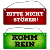 Trendaffe Bitte nicht stören - Komm rein Wendeschild in