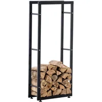 TPFLiving Kaminholzständer Kerry-II 25x60x125 Schwarz