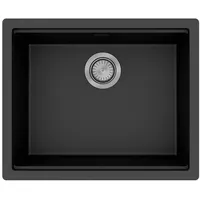 Hansgrohe S53 Unterbauspüle SilicaTec graphitschwarz Handbetätigung 500 x 400
