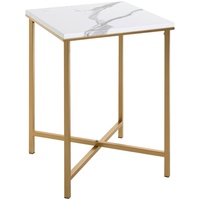 Haku-Möbel HAKU Möbel Beistelltisch gold-weiß 39,0 x 39,0 x
