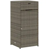 VidaXL Gartenschrank Grau 55x55x111 cm Poly Rattan