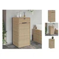 VidaXL Gartenschrank Beige 55x55x111 cm Poly Rattan