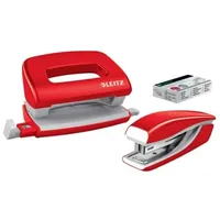 Leitz Locher und Heftgeräte Set NeXXt WOW rot-metallic