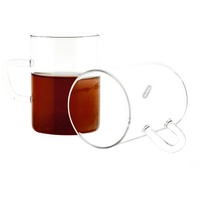 Mulex 6 Teiliger Glas-Set mit Henkel für Tee, Kaffee,