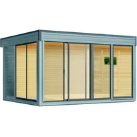 Wolff Finnhaus Design-Gartenhaus Finn Cube 4x3 Typ 2 hellgrau