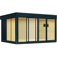 Wolff Finnhaus Design-Gartenhaus Finn Cube 4x3 Typ 2 anthrazit