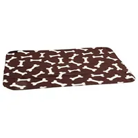 Karlie Hunde Fleecedecke Knochenmotiv, Hundedecke, Fleece, Braun, 100x70 cm