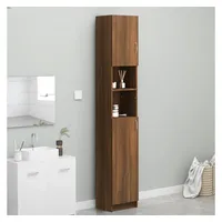 VidaXL Badezimmerschrank Braun Eiche 32x25,5x190 cm Holzwerkstoff