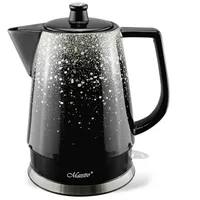 Maestro Mr074silv Wasserkocher MR-074 Schwarz Silber Keramik 1500 W