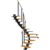 DOLLE Mittelholmtreppe Hamburg Buche Anthrazit GH bis 322 cm