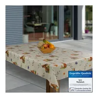 Laro Wachstuch-Tischdecke Abwaschbar Garten-Tischdecke Wachstischdecke PVC Plastik-Tischdecken Eckig Meterware