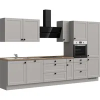 Nobilia Küchenleerblock Cascada, Grau, Eiche Metall, 7 Schubladen, nur