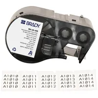 Brady Etiketten, M4-48-498, wiederablösbares Vinylgewebe, Schwarz auf weiss, 25.40