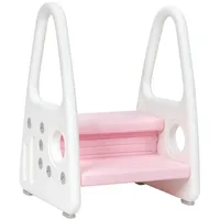 Costway Tritthocker, 2 stufiger Trittschemel, Kinderschemel aus Kunststoff, Trittleiter