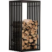 TPFLiving Kaminholzständer Ivory 40x50x100 Schwarz-Matt